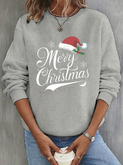 Women's Holiday Pullover Sweater - Crew Neck Long Sleeve detail view