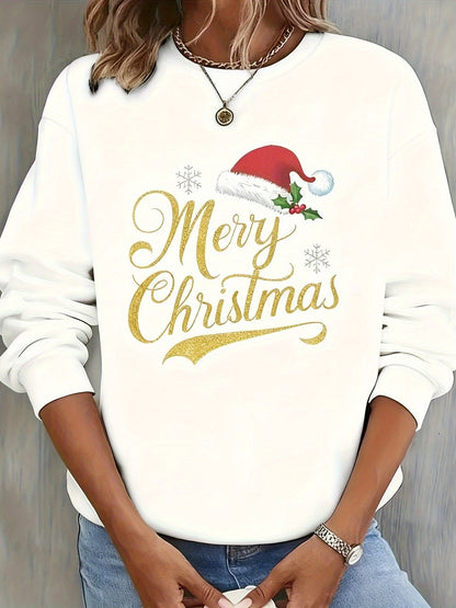 Women's Holiday Pullover Sweater - Crew Neck Long Sleeve – Grey option – main product image
