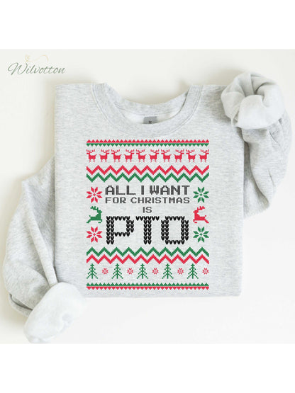 Women's Holiday Pullover Sweater - Regular Fit Crew Neck – 4-Color Selection – view 19