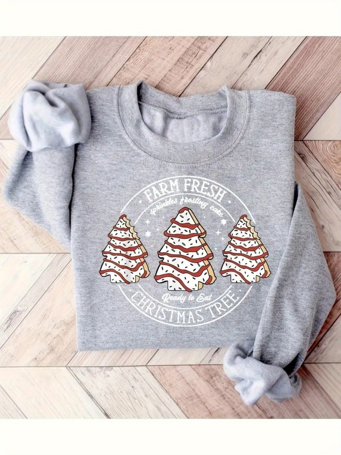 Women's Holiday Sweatshirt - Regular Fit Classic Neck detail view