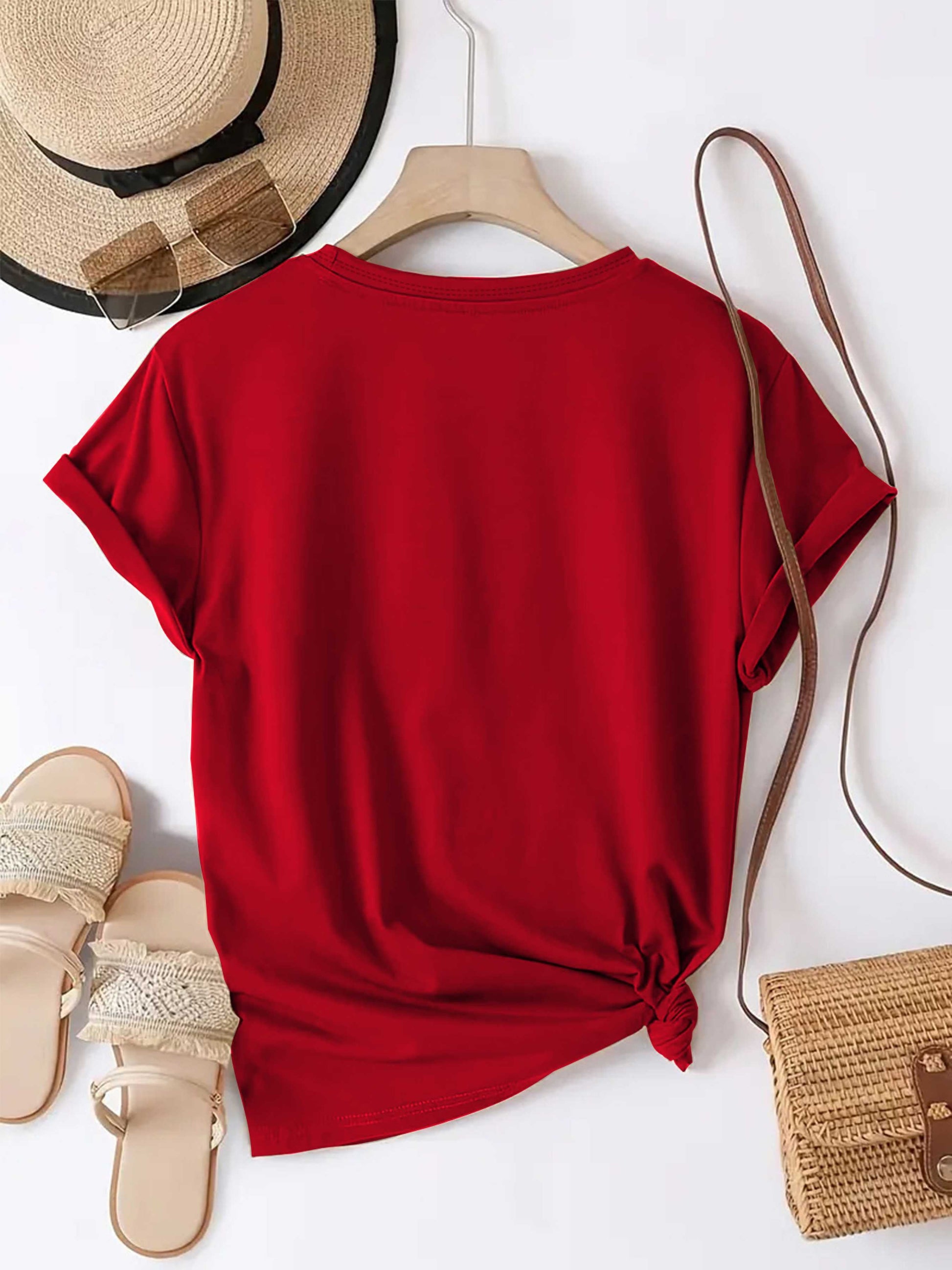 Women's Inspirational Graphic T-Shirt - Crew Neck Short Sleeve detail view