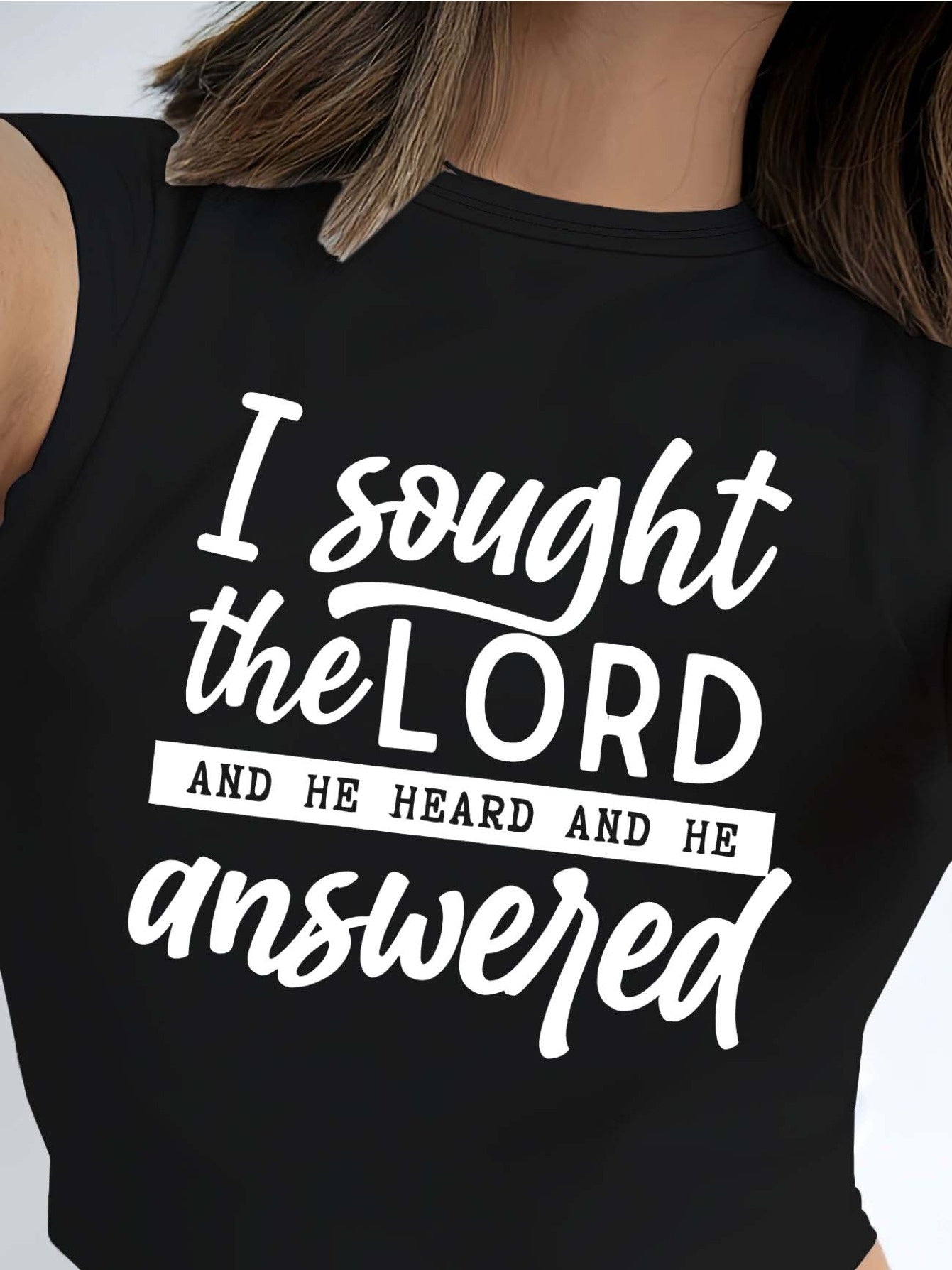 Women's Inspirational Graphic T-Shirt - Crew Neck Short Sleeve detail view