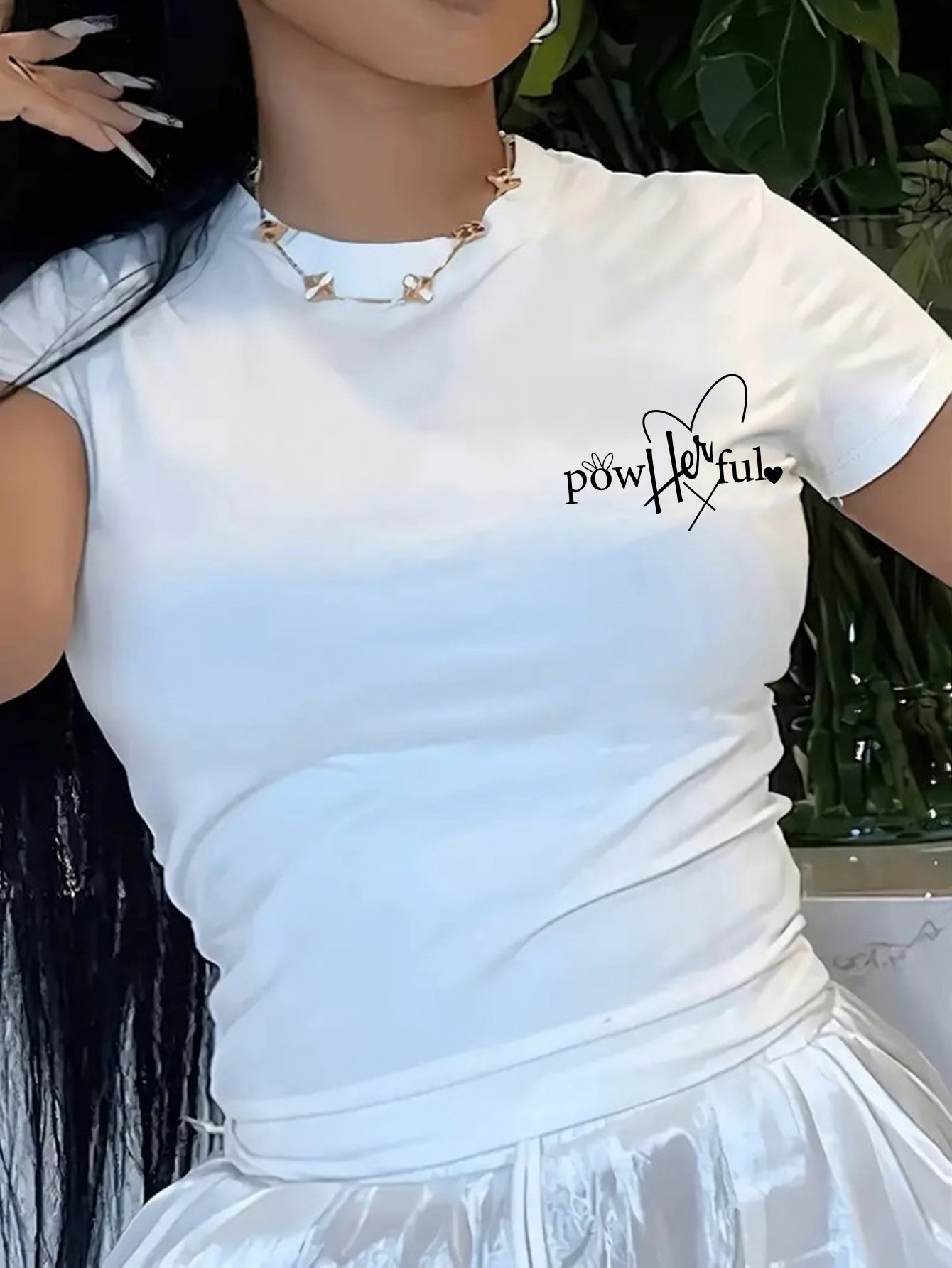 Women's Inspirational Graphic T-Shirt - Round Neck Short Sleeve – 6-Variant Selection detail view