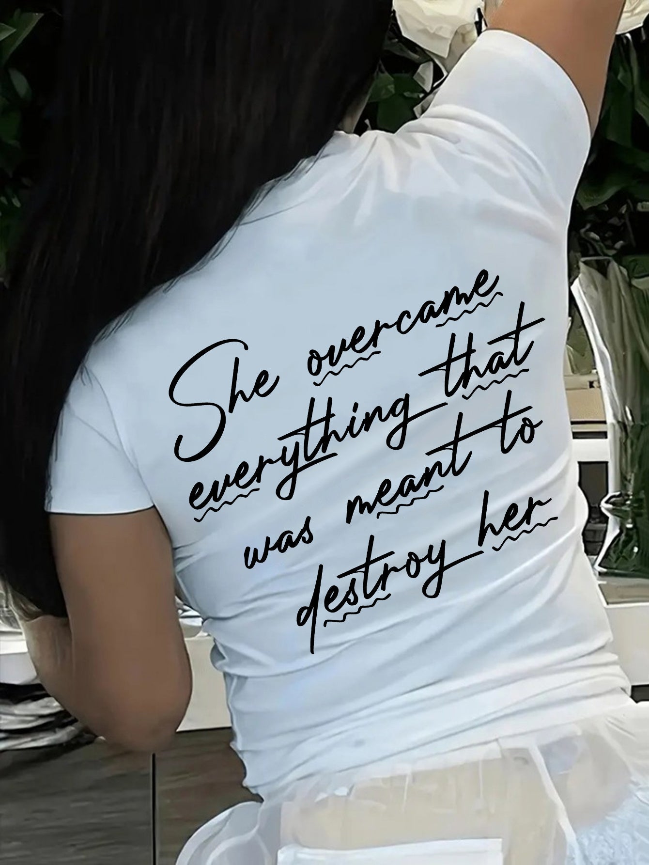 Women's Inspirational Graphic T-Shirt - Round Neck Short Sleeve – 6-Variant Selection detail view