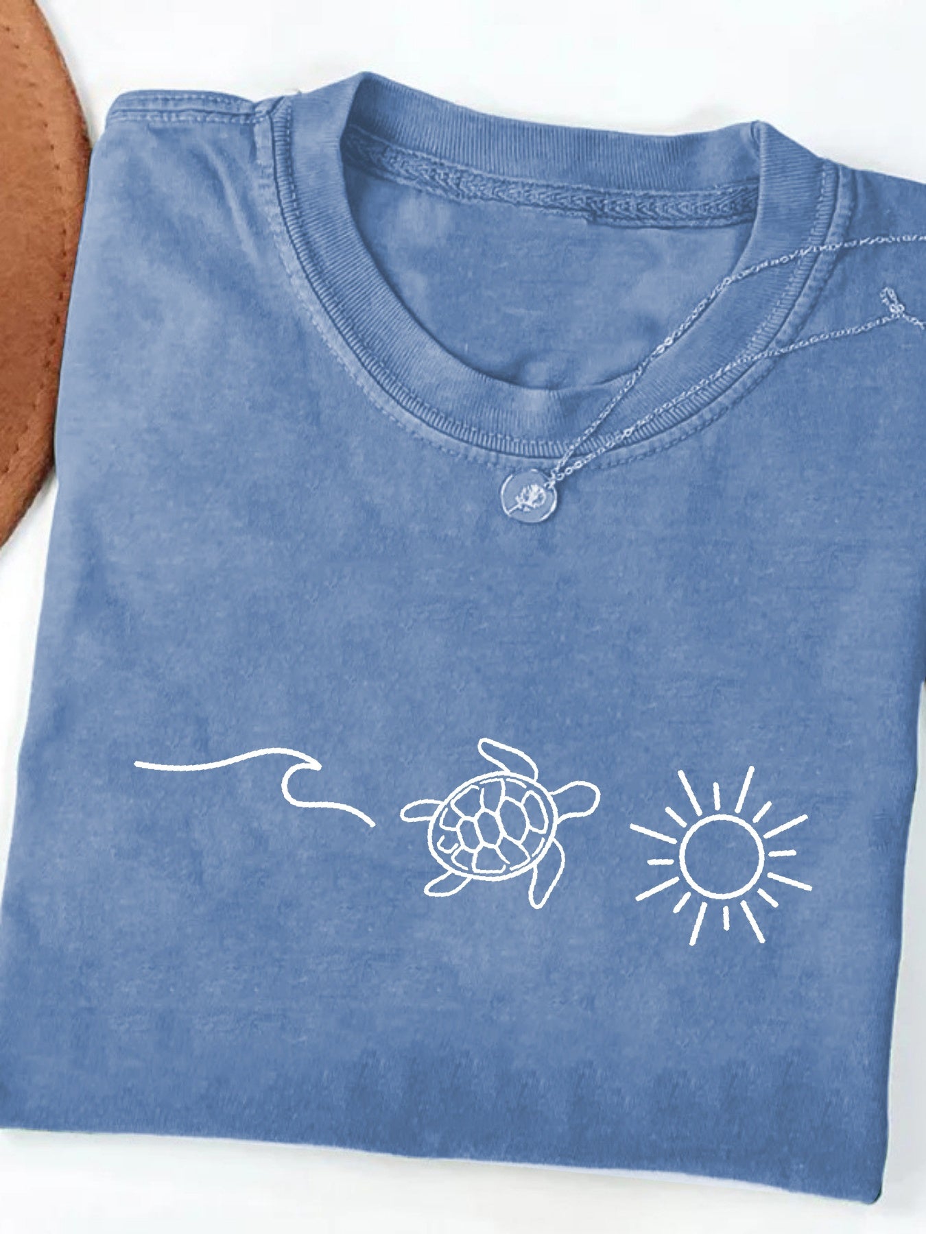 Women's Inspirational Graphic T-Shirt - Round Neck Short Sleeve – Orange / Dark Gray – view 13