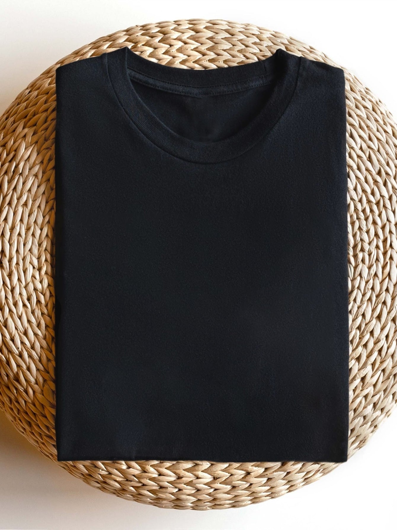Women's Inspirational Graphic T-Shirt - Round Neck Short Sleeve – Regular fit / Black / White detail view