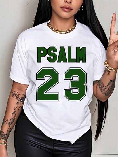 Women's Inspirational Graphic T-Shirt - Round Neck Short Sleeve – Regular fit / Black / White detail view