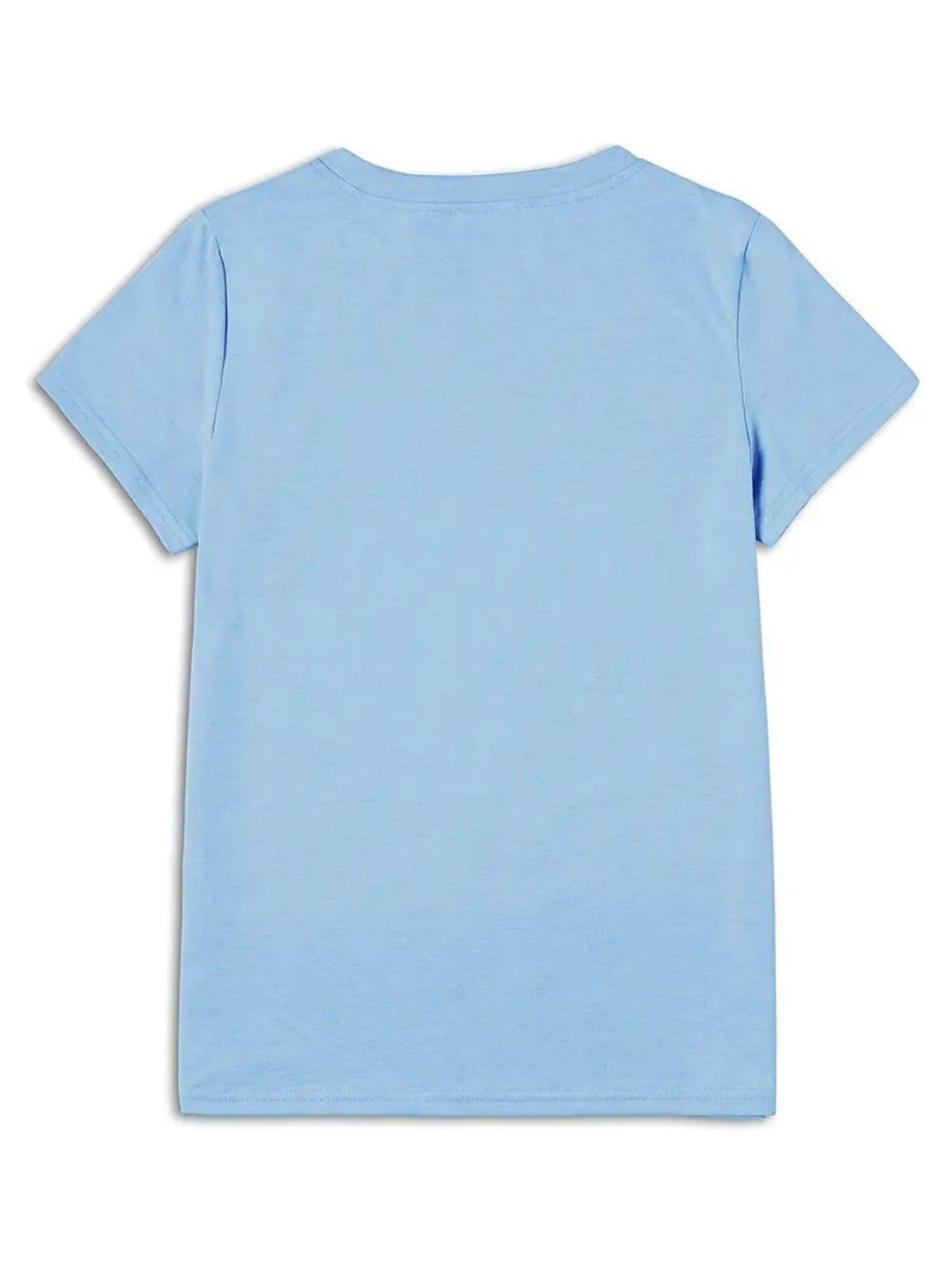 Women's Inspirational Graphic T-Shirt - Round Neck Short Sleeve – Sky Blue / Green detail view