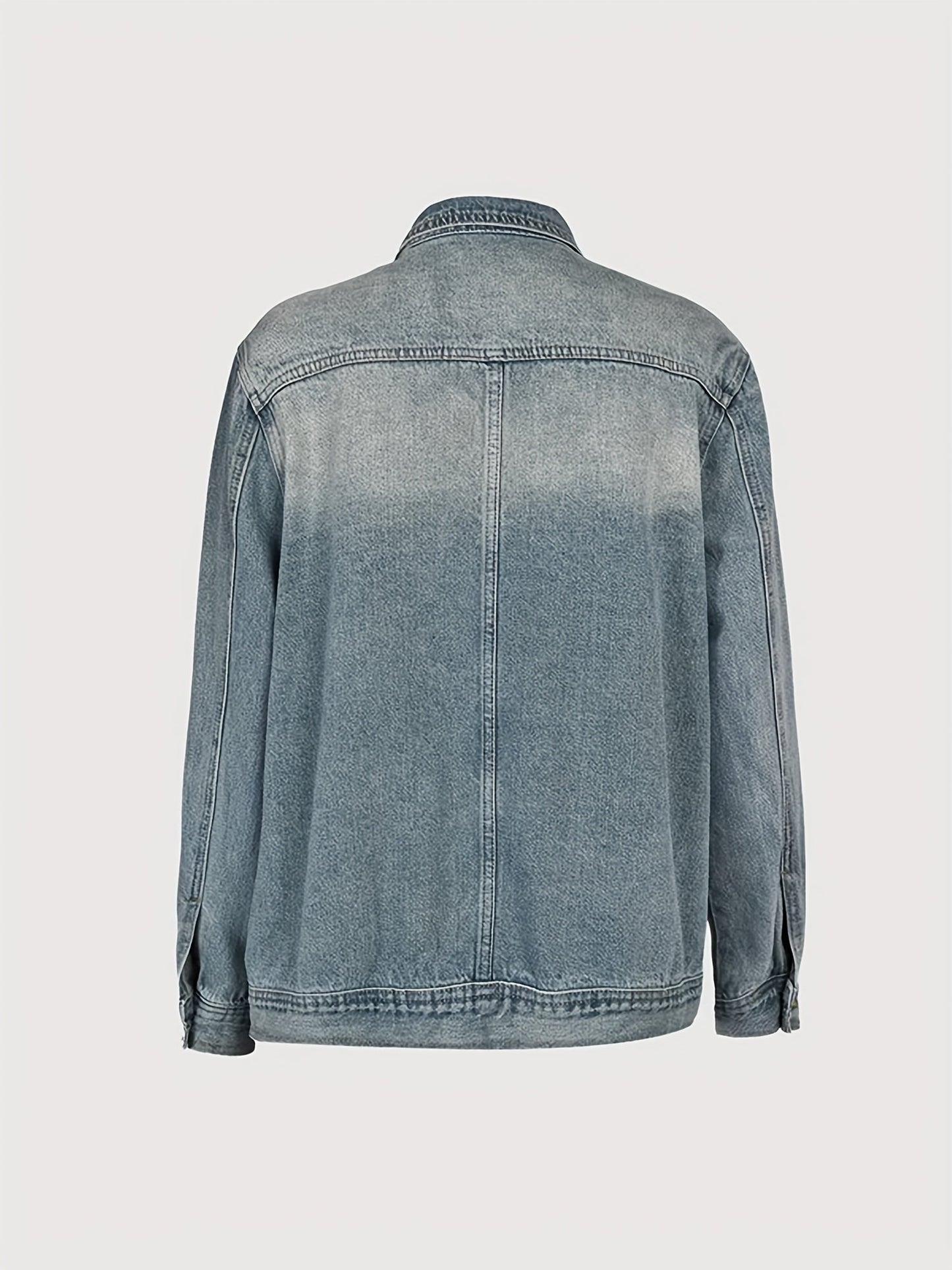 Women's Jacket - Denim-Look Button-Front detail view