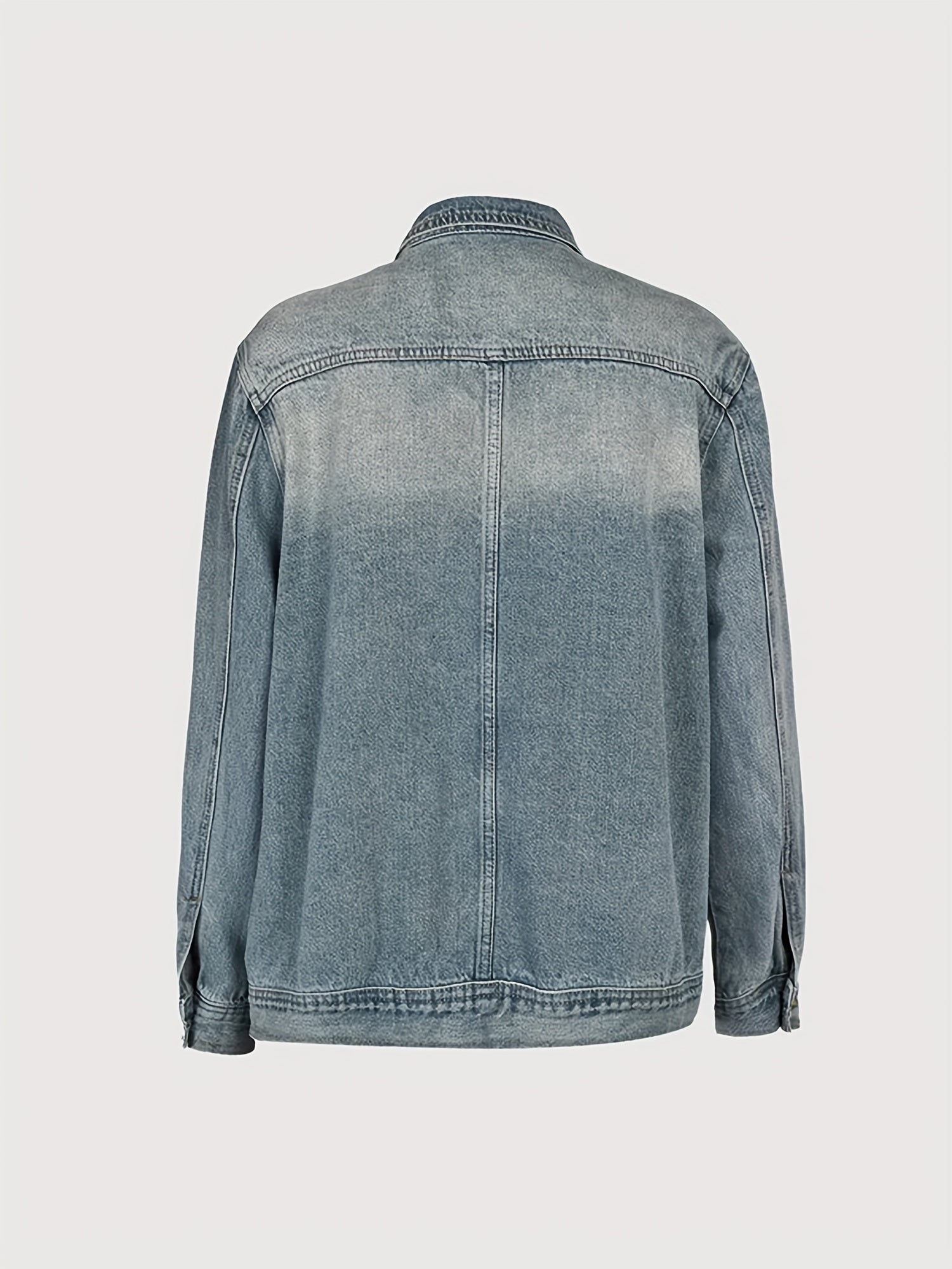 Women's Jacket - Denim-Look Button-Front detail view
