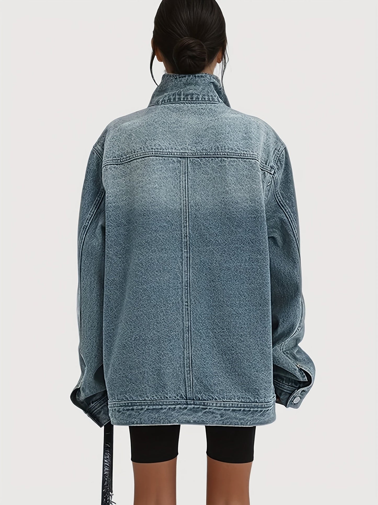 Women's Jacket - Denim-Look Button-Front – view 11