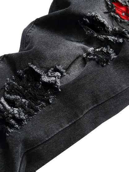 Women's Jeans - Black Distressed Stretch – view 5