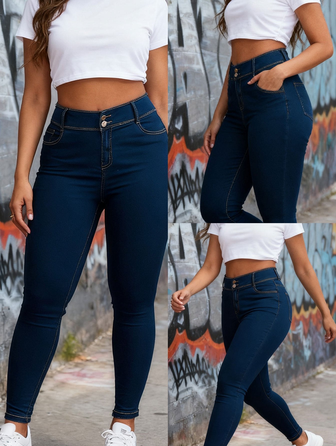 Women's Jeans - Dark Blue detail view
