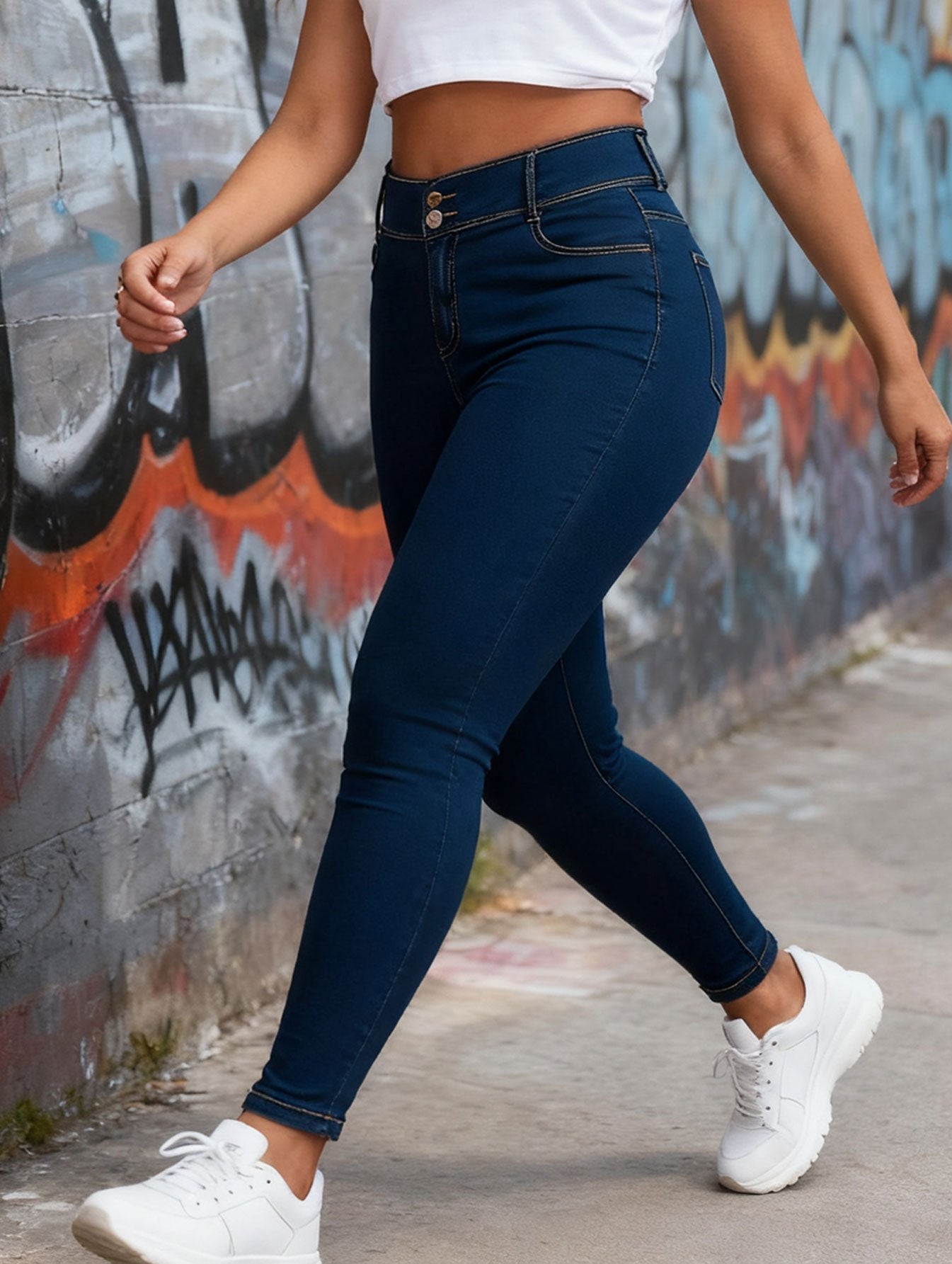 Women's Jeans - Dark Blue detail view