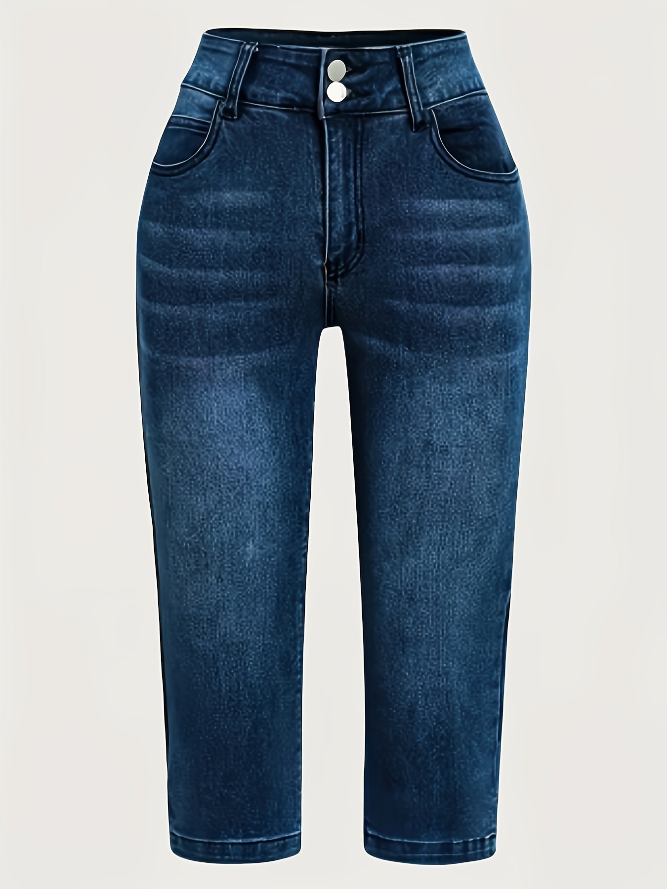 Women's Jeans - High Waist – Medium Blue detail view