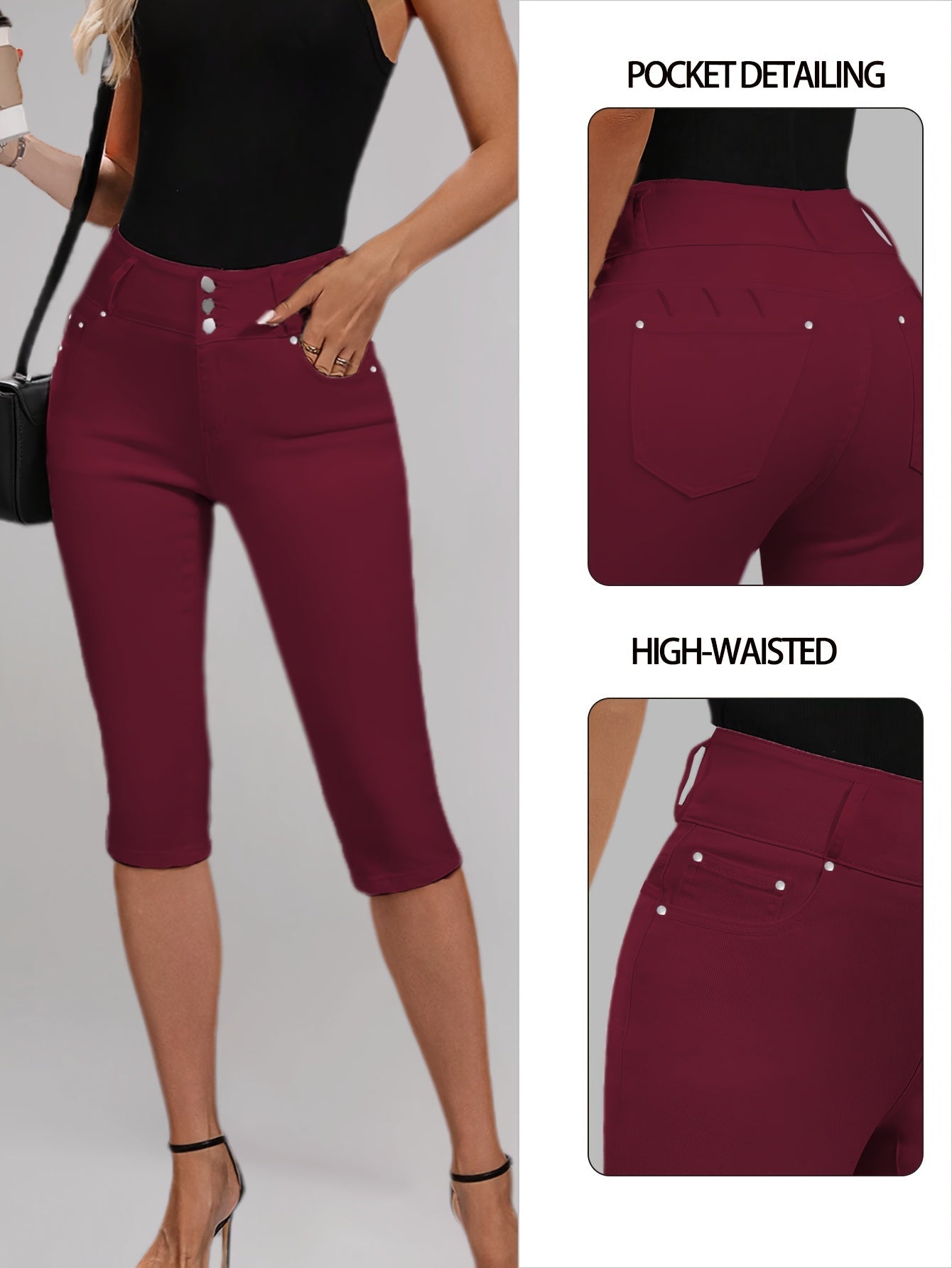 Women's Jeans - High Waist Regular Fit detail view