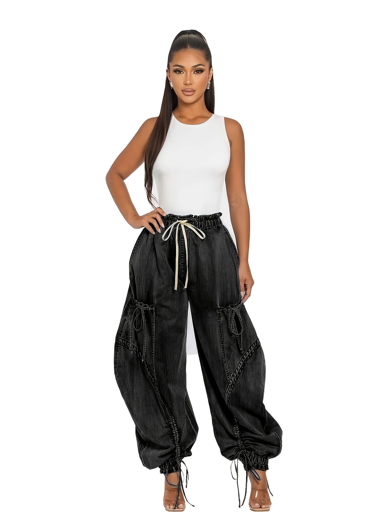 Women's Jeans - Khaki detail view