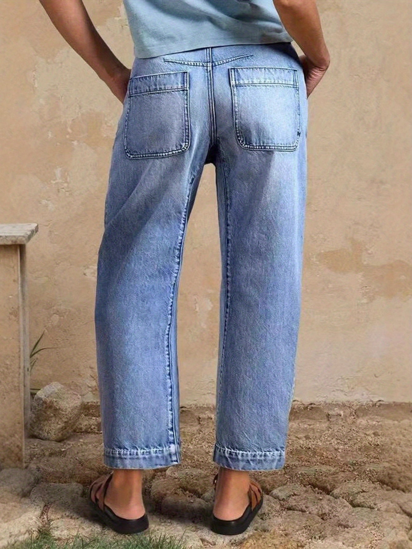Women's Jeans - Light Blue Stretch detail view