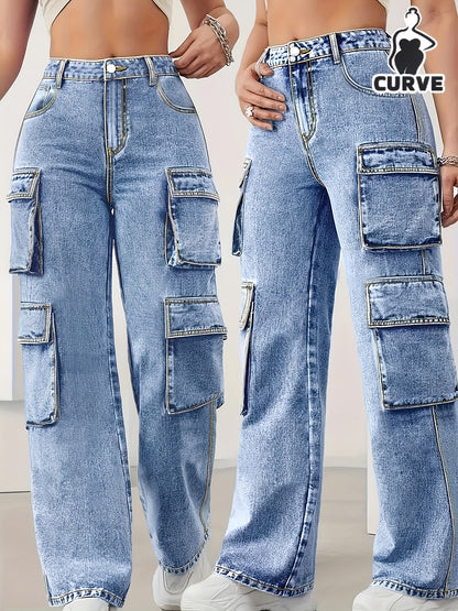 Women's Jeans - Pocket Detail Relaxed Fit detail view