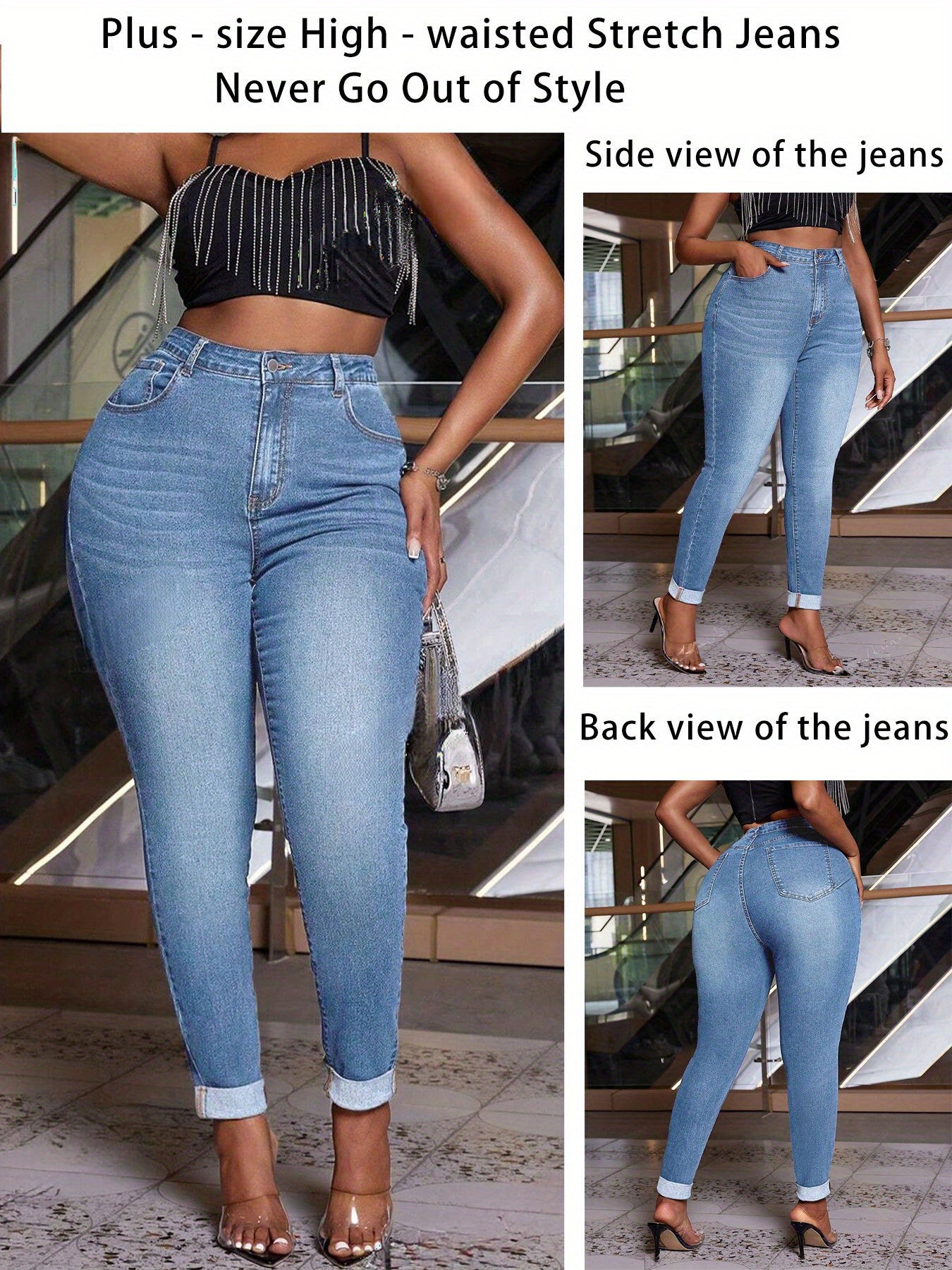 Women's Jeans - Purple – Purple option – main product image
