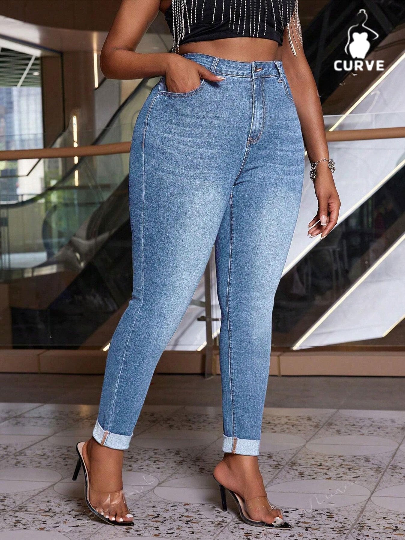 Women's Jeans - Purple detail view
