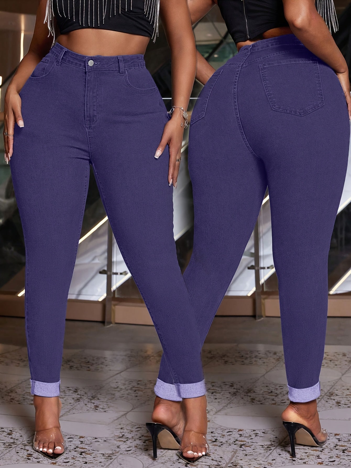 Women's Jeans - Purple – Purple option – view 7