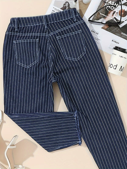 Women's Jeans - Striped Regular Fit detail view
