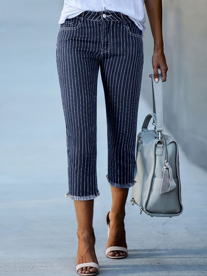 Women's Jeans - Striped Regular Fit detail view