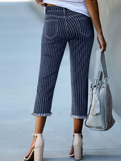 Women's Jeans - Striped Regular Fit detail view
