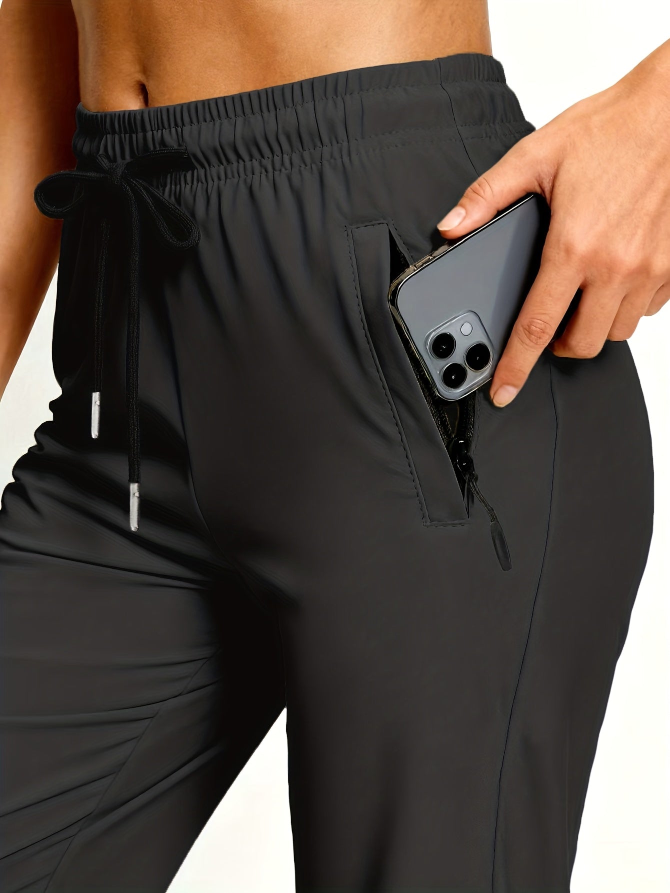 Women's Jogger Pants - Drawstring Waist Relaxed fit 36 detail view