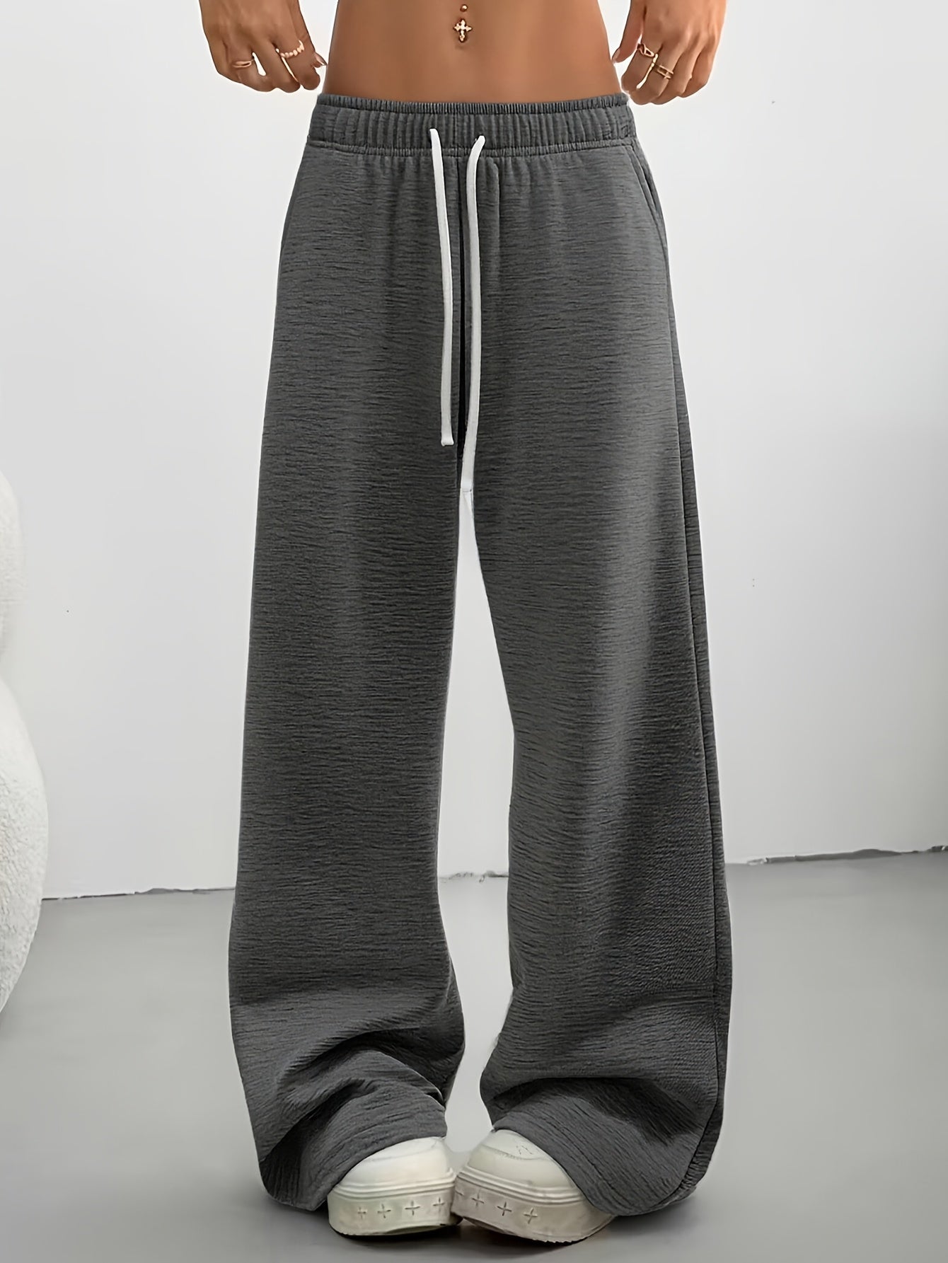 Women's Jogger Pants - Drawstring Waist Relaxed fit 38 detail view