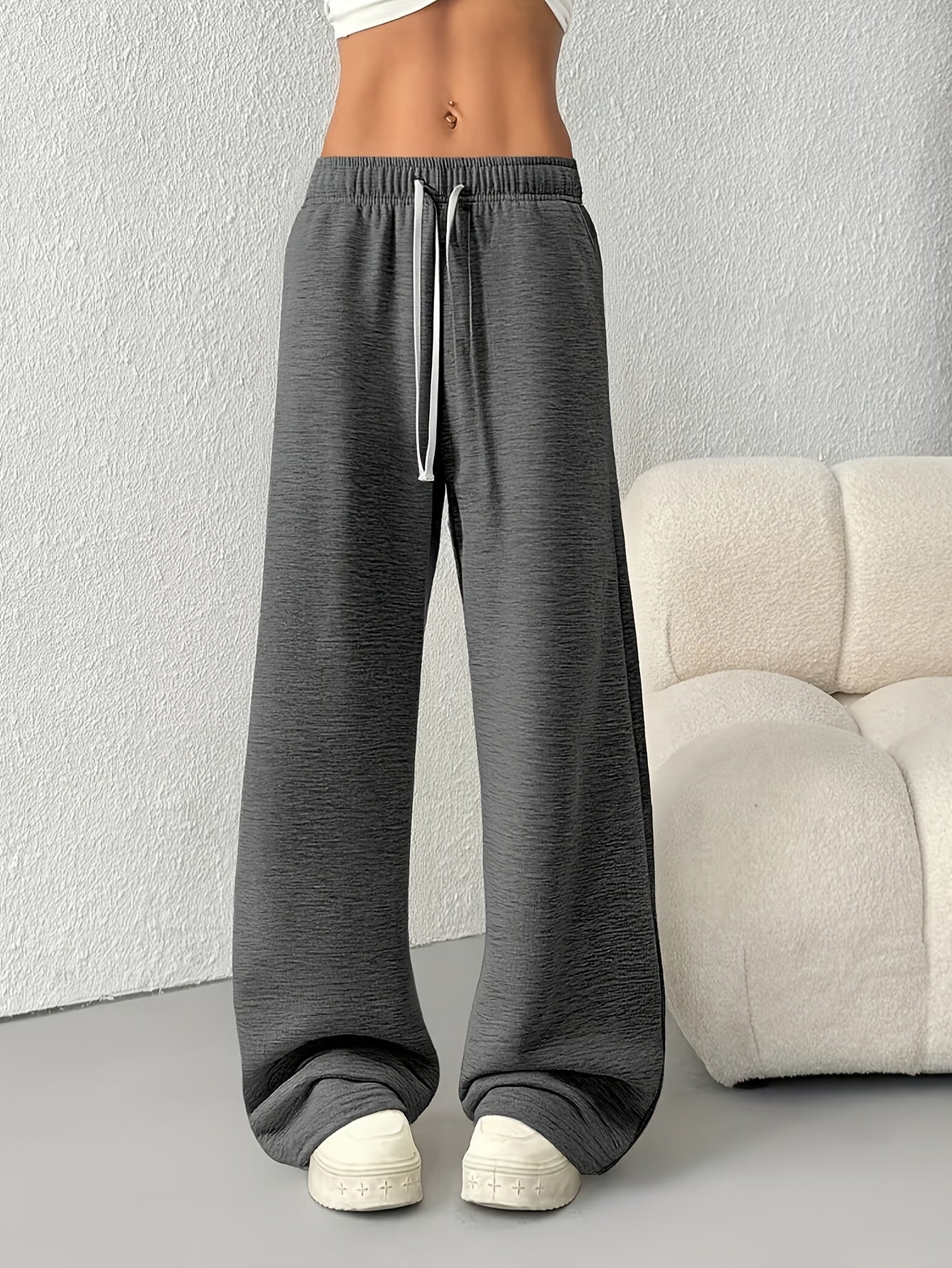 Women's Jogger Pants - Drawstring Waist Relaxed fit 38 detail view