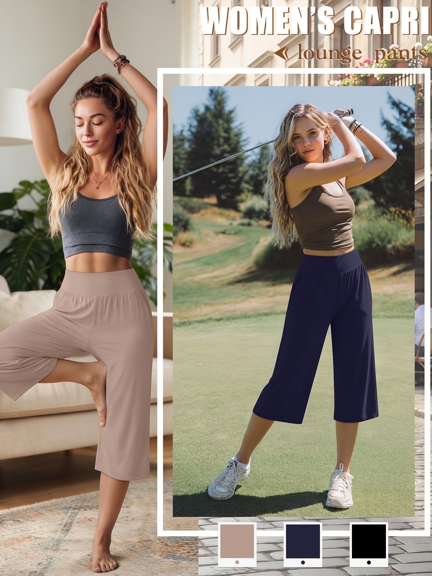 Women's Jogger Pants - Elastic Waist Relaxed fit – view 7