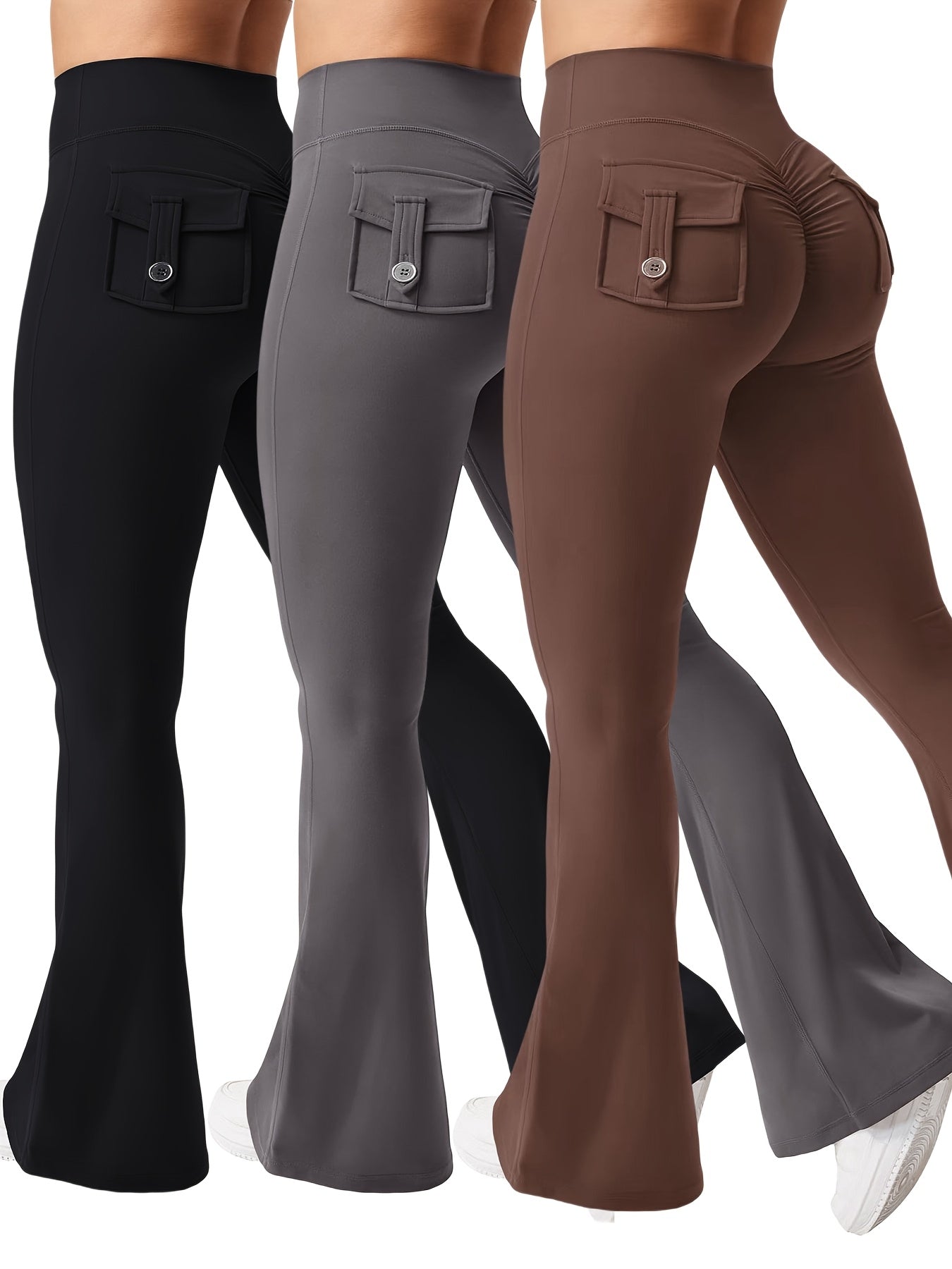 Women's Jogger Pants - High-Waist Fit – Sizes S–XL – Black option – main product image