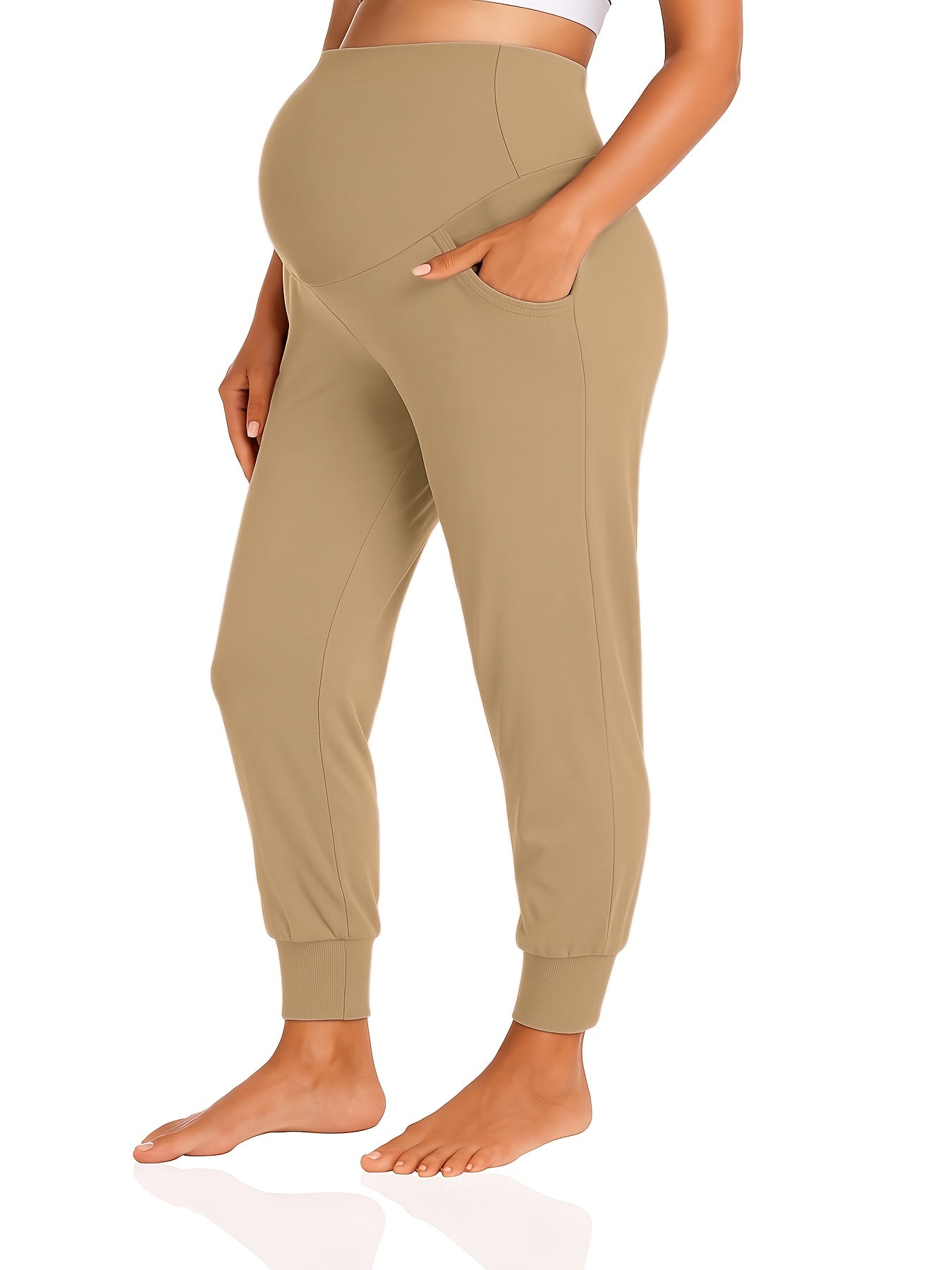 Women's Jogger Pants - High Waist With Pockets detail view