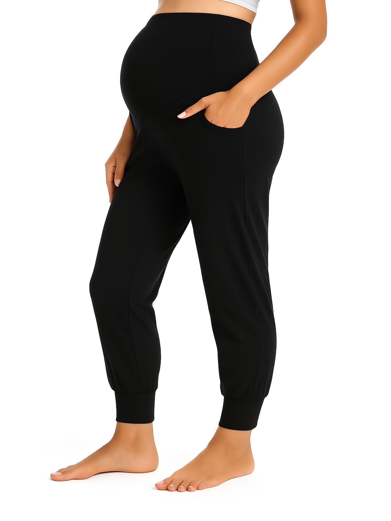 Women's Jogger Pants - High Waist With Pockets detail view