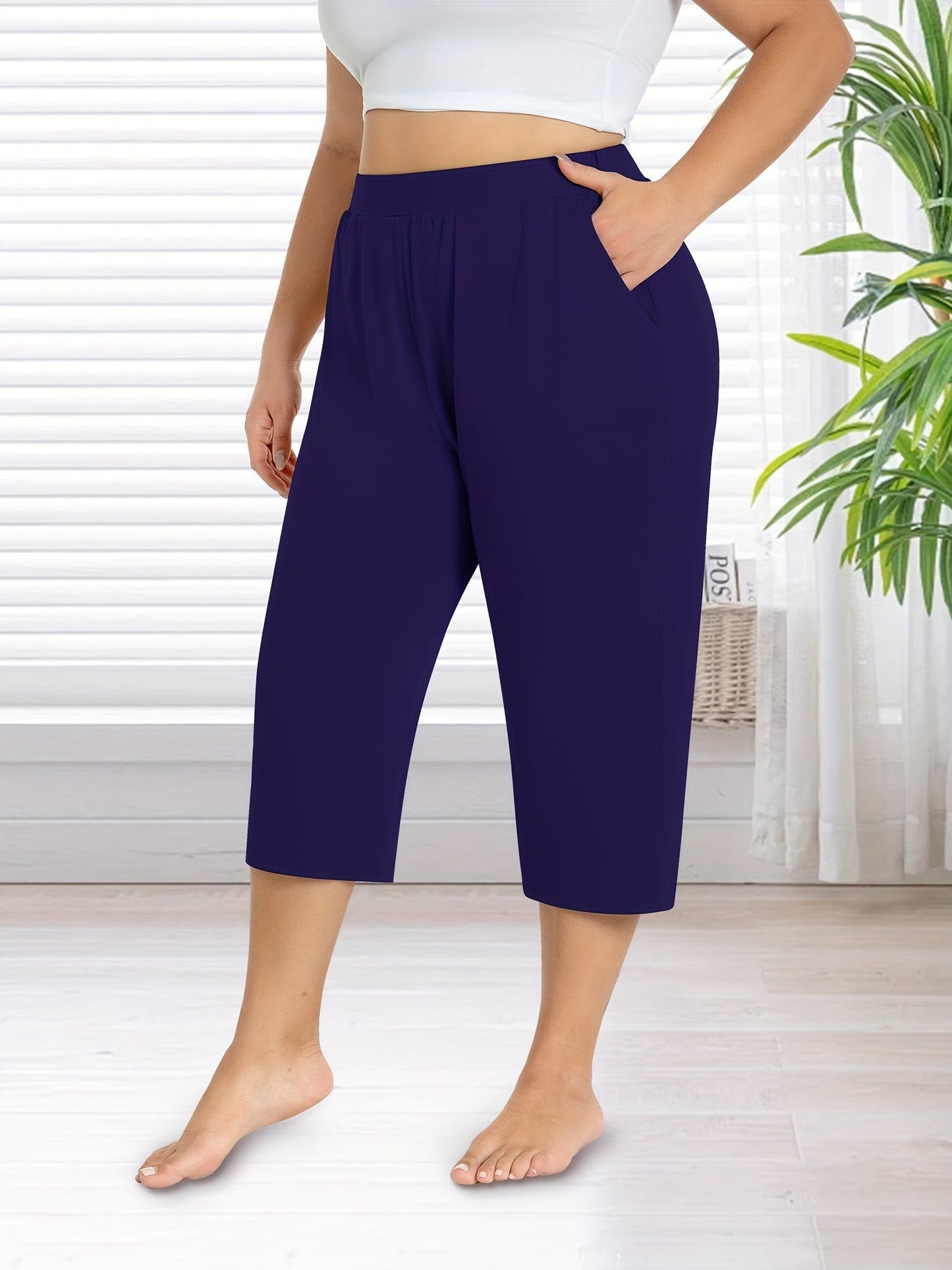 Women's Jogger Pants - Stretch Wide leg detail view