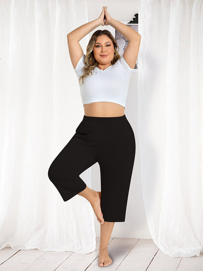 Women's Jogger Pants - Stretch Wide leg detail view