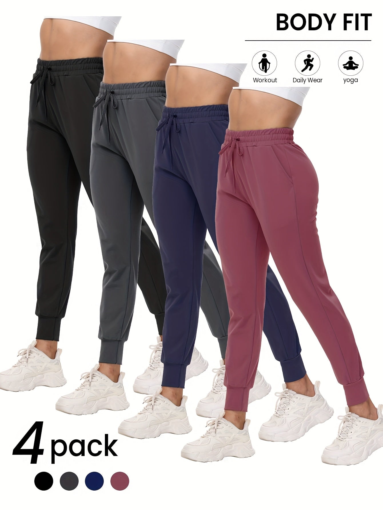 Women's Jogger Pants - Stretch With Pockets detail view
