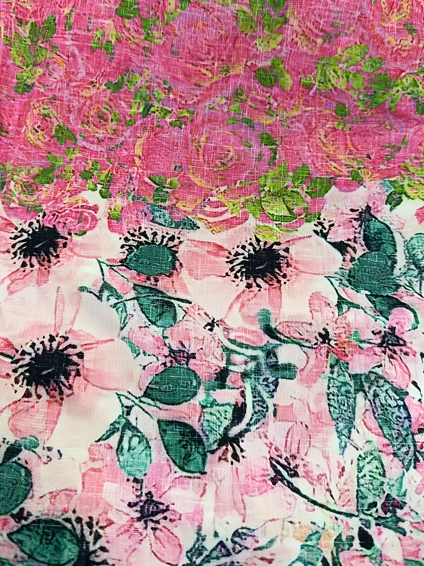 Women's Jumpsuit - Floral Print Square Neck detail view