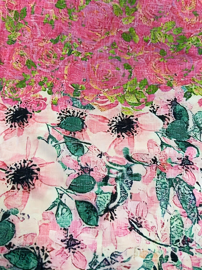 Women's Jumpsuit - Floral Print Square Neck detail view