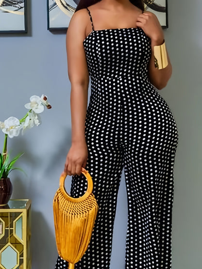 Women's Jumpsuit - Polka Dot Strapless detail view