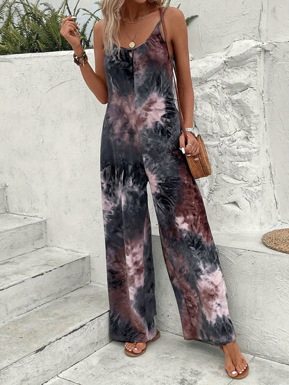 Women's Jumpsuit - Statement Print Straight Leg detail view