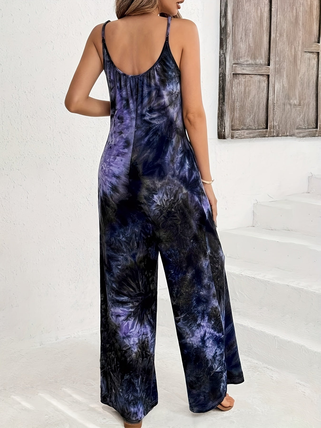 Women's Jumpsuit - Statement Print Straight Leg detail view
