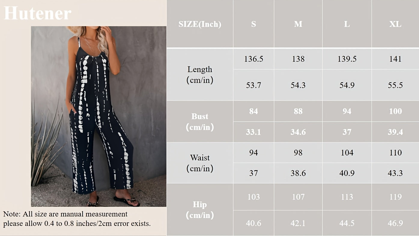 Women's Jumpsuit - Tie-Dye Wide Leg detail view