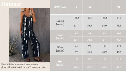 Women's Jumpsuit - Tie-Dye Wide Leg detail view