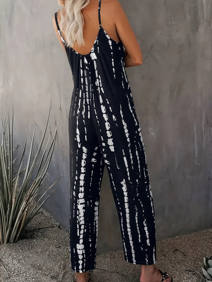 Women's Jumpsuit - Tie-Dye Wide Leg detail view