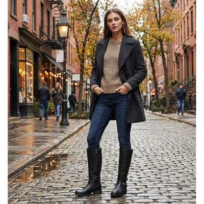 Women's Knee-High Boots - Fashion Boot – Black option – view 11