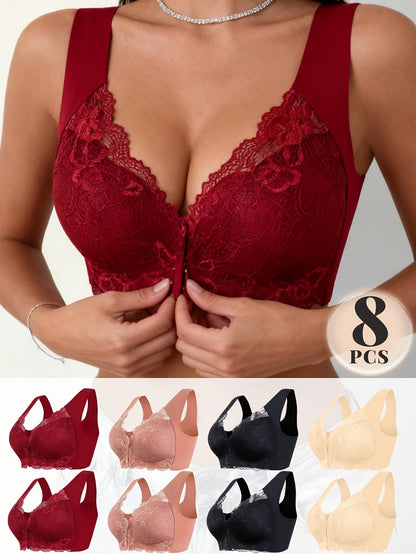 Women's Lace Bralette - 4-Pack Padded, Medium Support – main product image