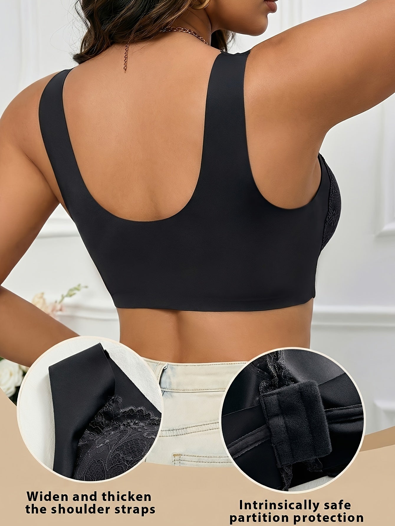 Women's Lace Bralette - 4-Pack Padded, Medium Support – view 7